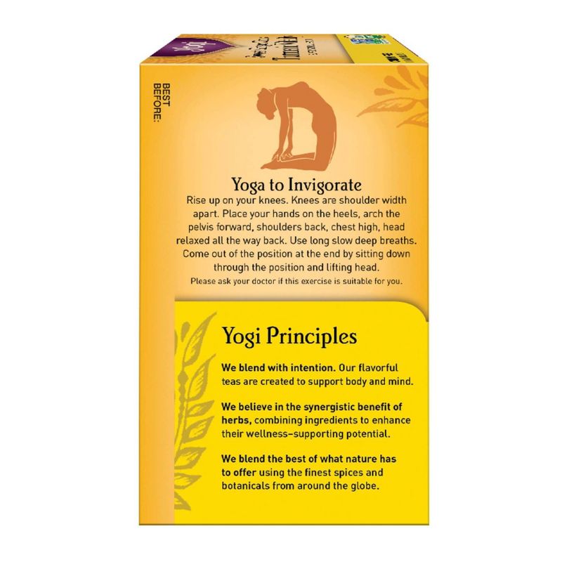 Yogi Sweet Ginger Citrus Turmeric Vitality Tea - 16ct, 3 of 6