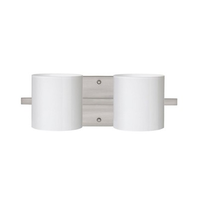 Besa Lighting Pogo 2 - Light Vanity in  Satin Nickel