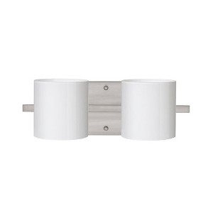 Besa Lighting Pogo 2 - Light Vanity in  Satin Nickel - 1 of 1