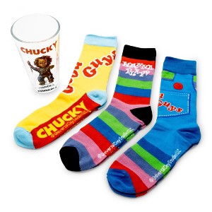 Culturefly LLC Child's Play Chucky Pint Glass and Sock Bundle - 1 of 4