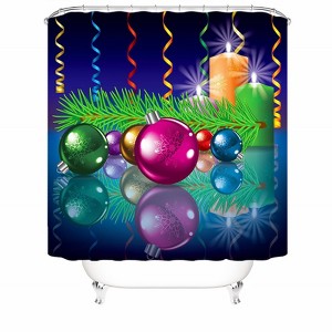 Color Ball Candle Shower Curtains for Bathroom Waterproof Fabric Bath Curtain Durable Soft Stylish Bathroom Decor 72x72 Inch - 1 of 1