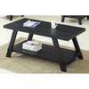 Roundhill Furniture Athens Contemporary Replicated Wood Shelf Coffee Table in Black Finish - 3 of 4
