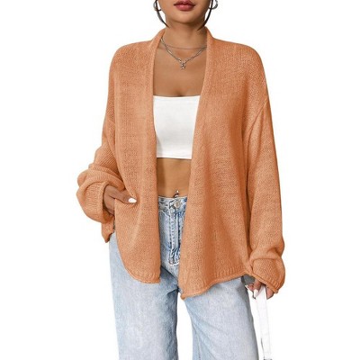 Clearlove Women's Lightweight Cardigan Sweaters Open Front Long Sleeve Casual Loose Thin Cardigans