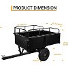 Utility Trailers, 750 Lbs Heavy Duty ATV Trailer with Removable Sides, 15 Cubic Feet ATV Trailer, ATV Dump Trailer for Riding Mowers, Lawn Tractors - 2 of 4
