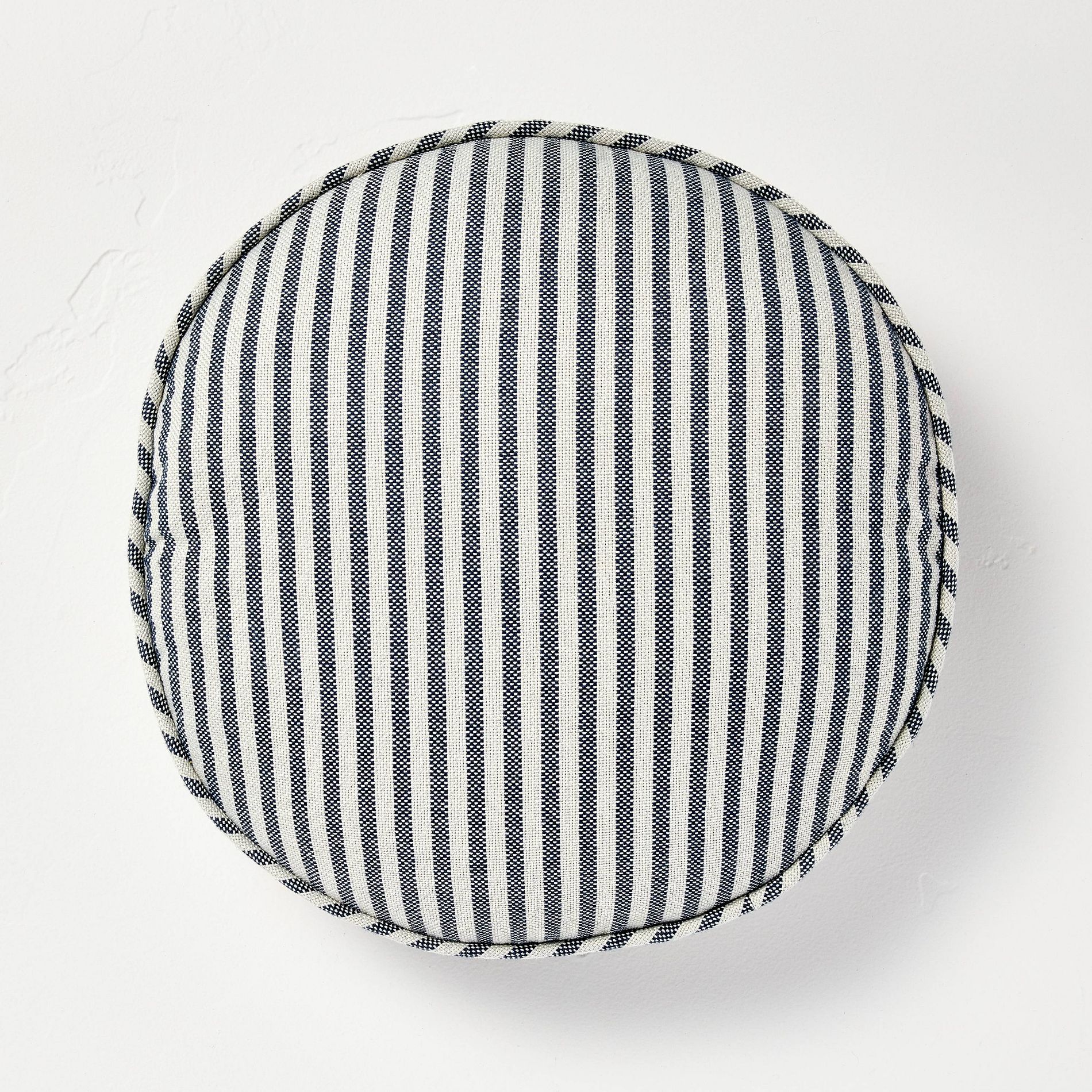18" Circular Round Throw Pillow Blue Stripe - Hearth & Hand™ with Magnolia
