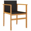 vidaXL Patio Chairs 2 pcs Black Poly Rattan&Solid Wood - 4 of 4