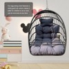 CAVINAS Egg Outdoor Hammock Basket Swing Chair with UV Resistant Cushion and Foldable Frame,Porch Swing for Balcony,Garden,Courtyard - 4 of 4