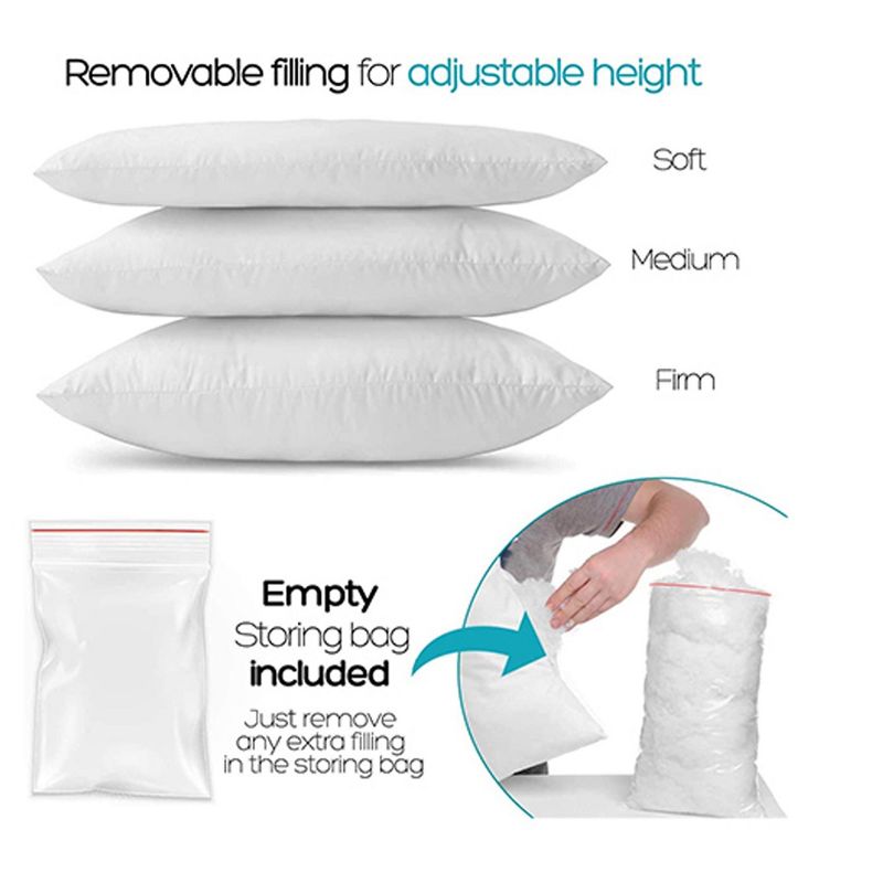 Dr Pillow Dreamzie Therapeutic Adjustable Pillow 4 pack, 3 of 9