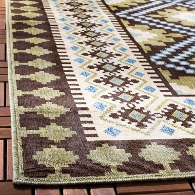 Modern Black and Cream Non-Slip Synthetic Runner Rug 27" x 192"