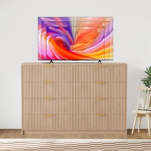 8/9 Drawer Dresser for Bedroom, Fluted Dresser with Smooth Slides - 1 of 4