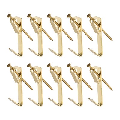 Yueyihe Metal Hook Nail 10 Pcs Decorative Wall Hooks Heavy Duty Picture Hangers Keychain Zinc Alloy, Women's, Size: 2.00X1.00X1.00CM, Gold