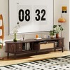 TiramisuBest Modern Design TV Stand for 75" TVs, Media Console TV Cabinet with Rattan-Front Drawer for Living Room - 4 of 4