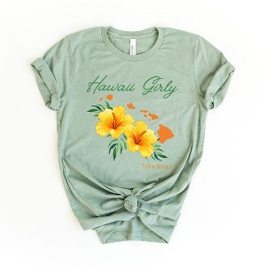 Simply Sage Market Women's Hawaii Girly Flower Short Sleeve Graphic Tee - 1 of 2