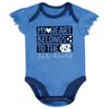 NCAA North Carolina Tar Heels Infant Girls' 3pk Bodysuit Set - 2 of 4