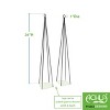 ACHLA Designs 2pk 34" Wrought Iron Outdoor Garden Container Trellis Black Powedercoated - 4 of 4