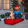 Gemmy Christmas Inflatable Rudolph and Yukon Cornelius on Sled, 4.5 ft Tall, Multi - 2 of 2