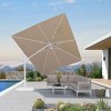 PURPLE LEAF Outdoor Modern Pergola Retractable Roof Aluminum Frame with Sun Shade Canopy Patio Shelter for Garden Yard Deck - 2 of 4