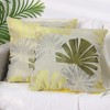 Unique Bargains 4 Pcs Tropic Leaf Pattern Home Decor Throw Pillow Covers for Couch Sofa - 2 of 4