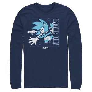 Mens Sonic the Hedgehog Game On Pose Long Sleeve Shirt - 1 of 4