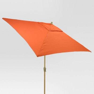 6.5' Square Umbrella - Coral - Light Wood Finish - Threshold™