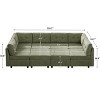 VANOMi Chenille Sectional Sofa with Ottoman - 3 of 4