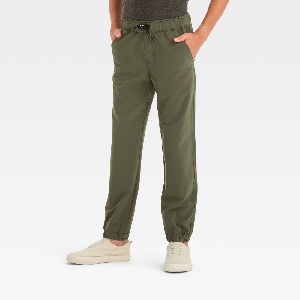 Boys' Stretch Quick Dry Jogger Pants - Cat & Jack™ Olive Green 10