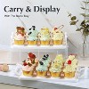 24 Count 2-Layer Cupcake Carrier with Lid & Handles, Reusable Cupcake Box for Cookies Cakes Brownies - 4 of 4