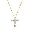 Turandoss Dainty Gold Cross Necklaces for Women Trendy, Diamond Necklace Hypoallergenic, Gold Jewelry for Women, Birthday Gifts for Her, 16+2.5in Gold - 2 of 4