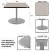 Hampden Furnishings 30" Bennet Collection Square Dining Table Gray/Gray Nebula - 4 of 4