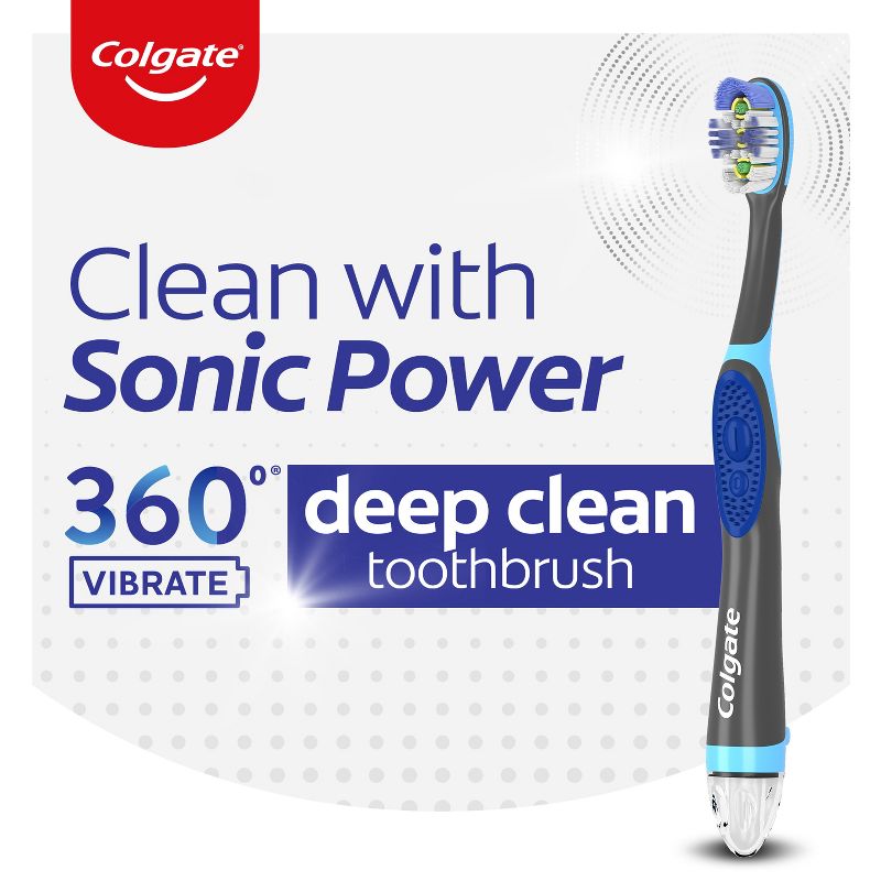 Colgate 360 Total Advanced Floss-Tip Sonic Powered Vibrating Toothbrush Soft, 5 of 11