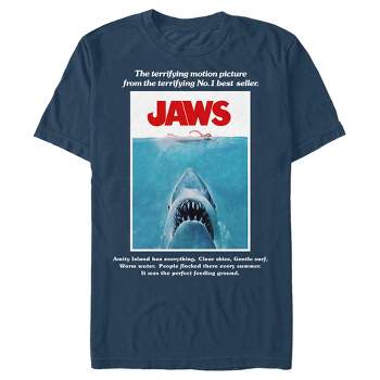 Camiseta e adesivos do filme Tubarão de Jaws Quint's Big Game Fishing,  Athletic Heather, Small