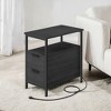 Night Stand Slim Night Stand Narrow Nightstand Narrow Nightstand With Charging Station Side Table With Storage Bedside Table Side Table - 4 of 4