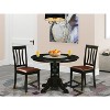 HomeStock 3-Pc Black Finish Solid Wood Top - Dining Room Set - Seats 4 - 2 of 4