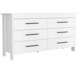 NicBex 6 Drawer Double Dresser for Bedroom,Chest of Drawers with Black Metal Handle Design,Storage Dressers for Bedroom - 1 of 4