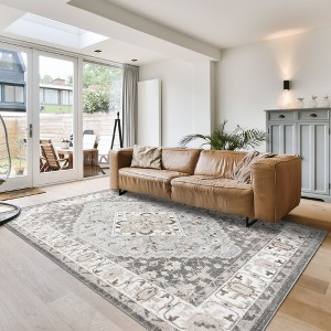 Gertmenian Alor Zia Traditional Oriental Gray Indoor Polypropylene Area Rug - 1 of 4