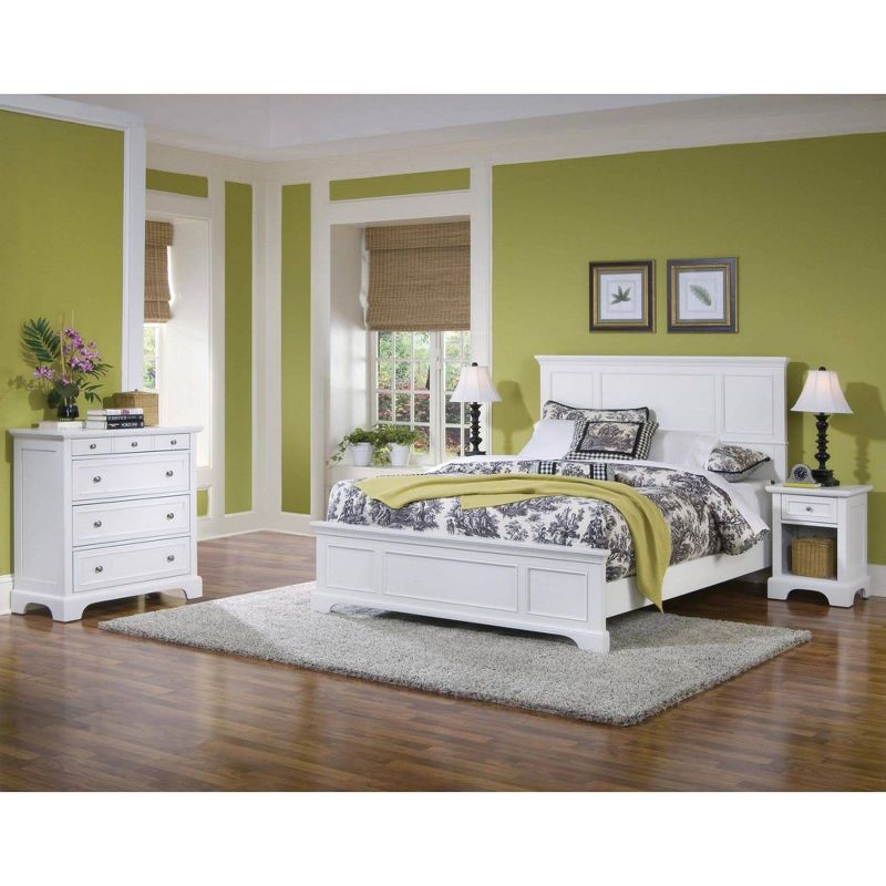 Queen Naples Bed Nightstand and Chest Off White - Homestyles, 5 of 11