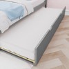 Max & Lily Full Size Bed Frame with Trundle, Classic Solid Wood Platform Bed for Kids - 4 of 4