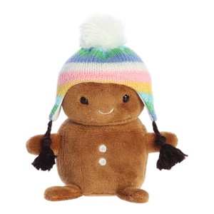 Aurora Small Brown Holiday Land of Lils 4" Lil' Gingin Festive Stuffed Animal - 1 of 4