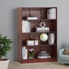 MAYEERTY Brown 4-Shelf Modern Wood Bookcase 48 Tall Bedroom Living Room Manga Library - 2 of 4