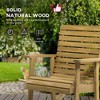Wooden Outdoor Rocking Chair, Traditional Slatted Wood Rocker Chair with Armrests and High Backrest for Indoor & Outdoor - 4 of 4