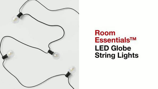 LED Globe String Lights Black - Room Essentials&#8482;, 2 of 6, play video