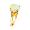 Ross-Simons Opal and 0.60 ct. t.w. Citrine 3-Stone Ring in 14kt Yellow Gold - 3 of 4