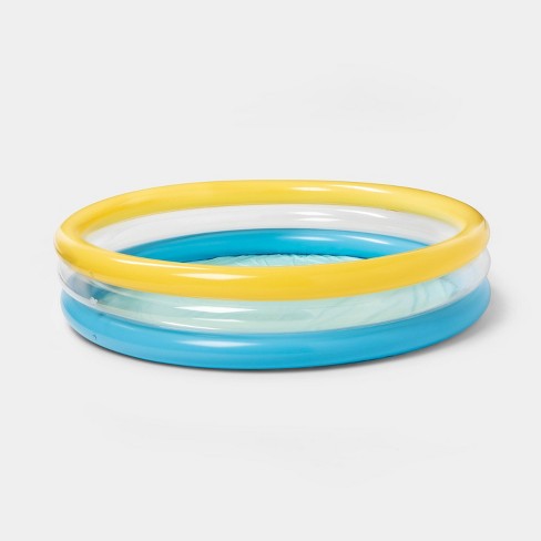 Sun Squad™ Target Summer Fun 3 Ring Kids Inflatable Kiddie Pool Blue 
