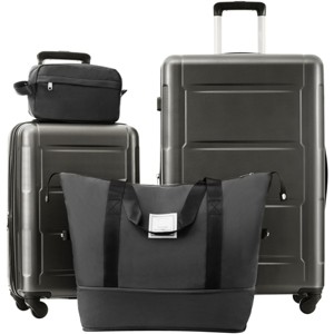 4-Piece Luggage Set,Expandable ABS Hardshell Luggage Sets Spinner 20 In/28 In  With TSA Lock,Travel Duffel Bag And Toiletry Bag-Cuddlewood - 1 of 4