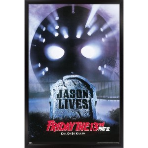 Trends International Friday The 13th Part VI: Jason Lives - One Sheet Framed Wall Poster Prints - 1 of 4