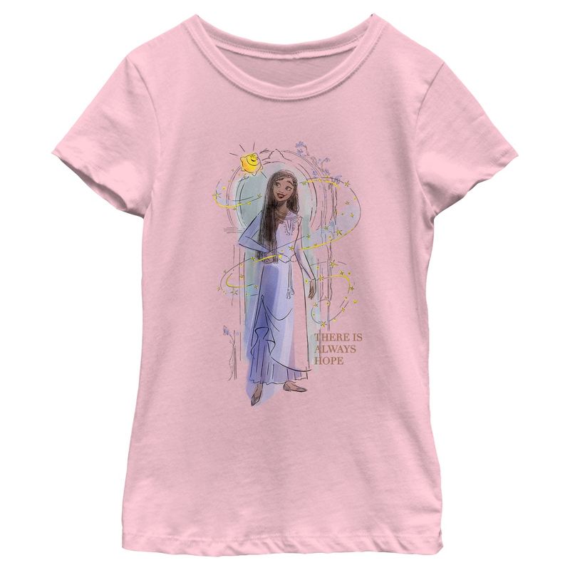 Girl's Wish Asha There is Always Hope Watercolor T-Shirt, 1 of 5