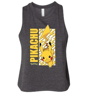 Women's - Pokémon - Pikachu Lightning Bolts Graphic Racerback Tank - 1 of 3
