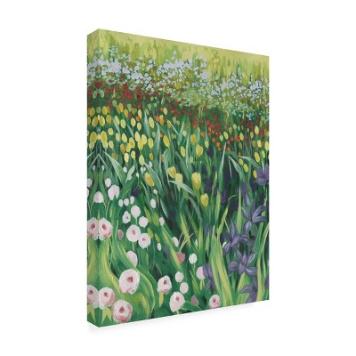 Grace Popp Floral Landscape Canvas Art with Wood Frame