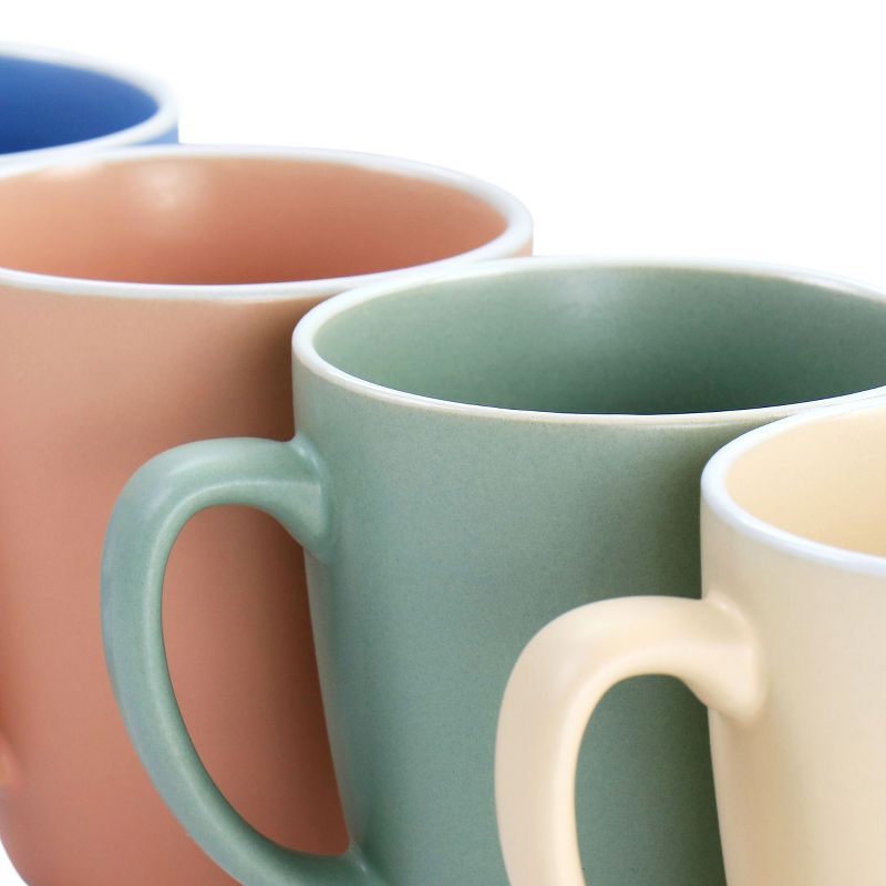 Spice by Tia Mowry 4 Piece 17.5oz Stoneware Mug Set in Matte Assorted Colors, 5 of 7