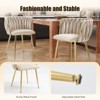 MOONMISS Velvet Woven Dining Chairs Set of 2 with Gold Metal Legs for Living Room, Dining Room, Kitchen - 4 of 4